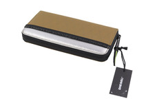 Diesel 24 Zip Pocket Femme `S Portefeuille Taille Unique Marron Fermeture Tout