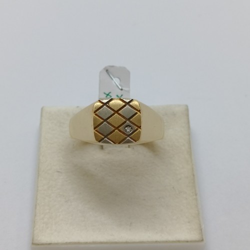 Bague homme jaune et - or,