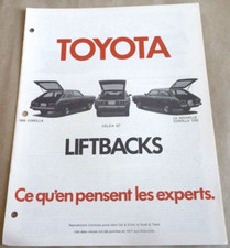 1977 TOYOTA COROLLA LIFTBACKS CELICA Catalogue Brochure Prospekt Folder French
