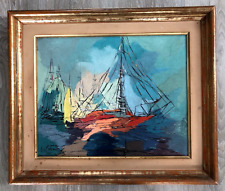Beau Tableau Marine HST signée Louis André CABANE 1960 Cannes