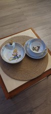 Assiette a bouillie Porcelaine France PARIS 2 + 1 tasse Moreau Limoges 