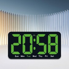 Horloge Murale Numérique avec Affichage LED Alarme Température Date Semaine po