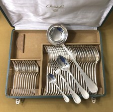 ménagère 37 couverts CHRISTOFLE modèle RUBANS métal argenté Cuillère Fourchette