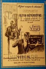 TSF RADIO ULTRA HETERODYNE VITUS   publicité 1926 advert