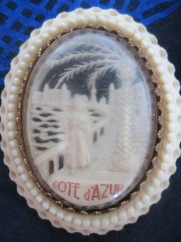 Broche vintage paysage - ", cote
