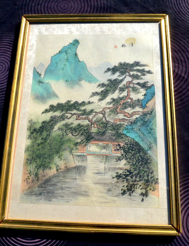 Peinture sur soie chine - peinture,