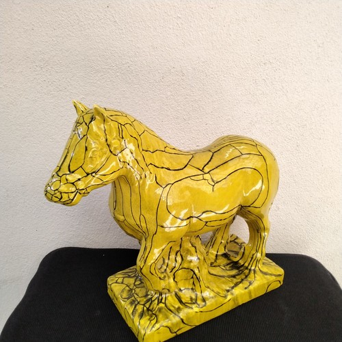 Cheval boulonnais faience - cheval,