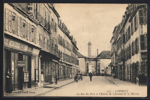 Cpa lorient rue port et - du,