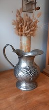 Pichet, Caraf En Etain Decor
