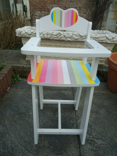 Chaise haute poupée - poupée, en