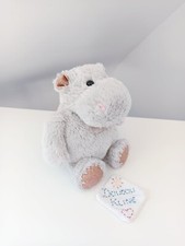 Peluche/Doudou Hippo Girl Hippopotame Gris Rose Gold 25cm - Histoire D'ours