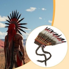 Coiffe indienne en plumes artificielles, accessoire de photographie, coiffe de