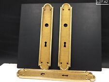 Vintage, Lot de 4 plaques de propreté en Laiton Perlé, style Louis XVI, porte