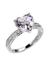 Bague coeur Bague solitaire