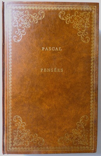 Pensees blaise pascal - blaise,