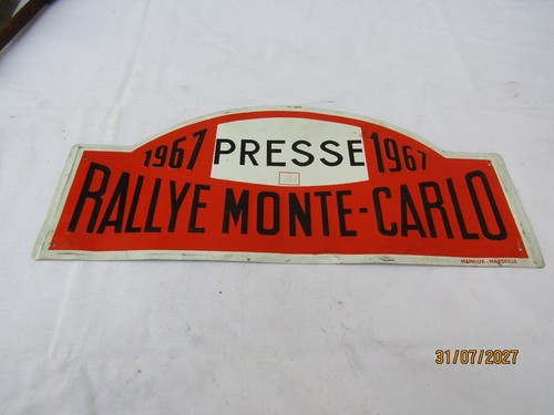 Ancienne plaque rallye - ancienne, de