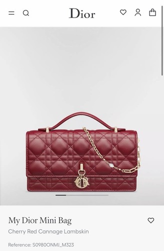 Dior mini bag cherry - dior,