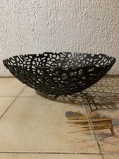 Corbeille A Fruits En Metal Ajouré Noir