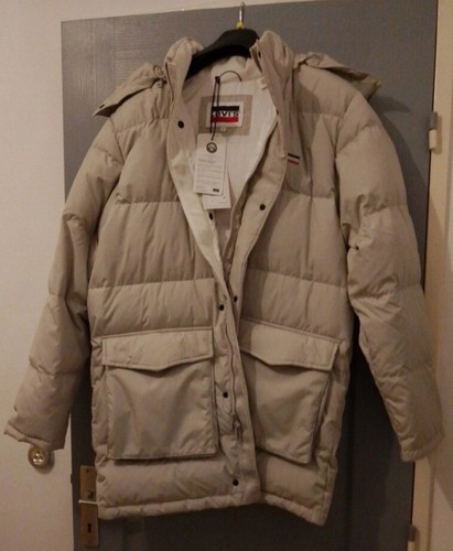 Doudoune levi beige noire - levi's,