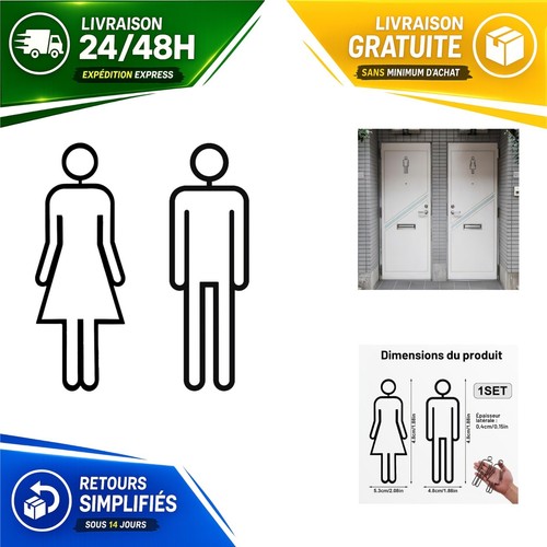 Plaque toilette unisexe - toilette,
