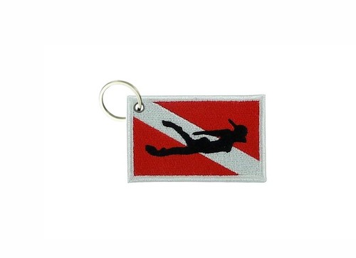 Porte cle cles clef brode