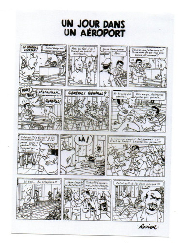 Carte postale tintin planche - postale, tintin.