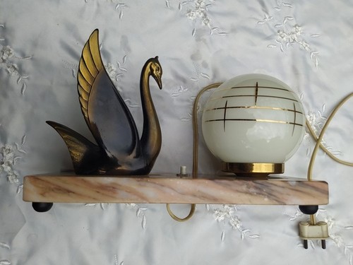 Lampe art déco cygne - lampe,
