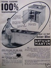 PUBLICITÉ 1960 ÉVIER BLOC
