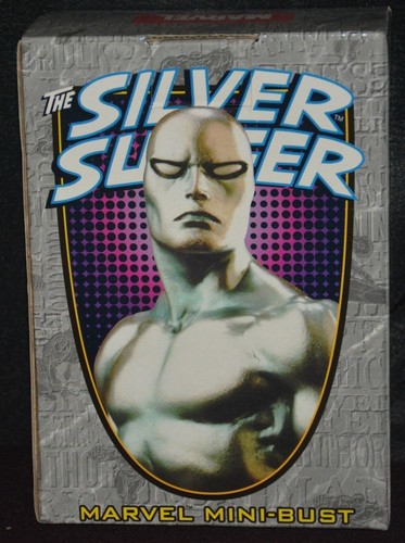Silver surfer mini bust with - silver, mini-bust