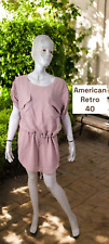 American Retro Taille 40 ? Superbe robe manches 3/4 beige poudre femme