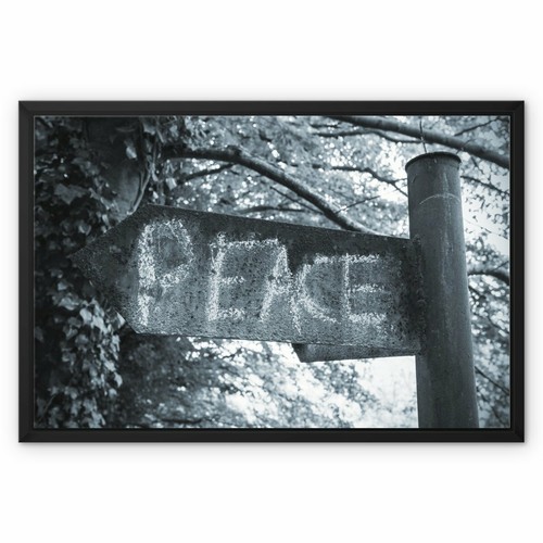 Toile encadrée signe - , paix
