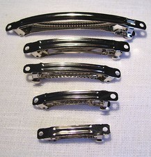 BARRETTE CLIP CHEVEUX MÉTAL à DÉCORER CUSTOMISER, X 2, X 5, X 10, Longueur Choix
