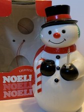 Vintage Noelite Christmas Snowman Light Up Ornament Battery Operated 1982