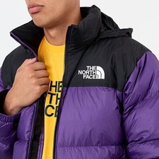Doudoune 700 The North Face Puffer Retro Nuptse Noir et Violet