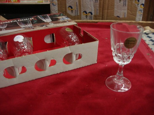 Verres pied cristal - 6,