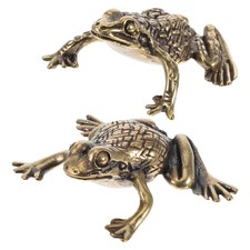  Statue De Grenouille Figurine Décorative Jardin Animaux Laiton Mignonne