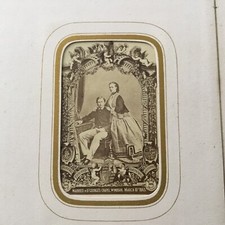 Photo CDV 1863 Mariage Albert
