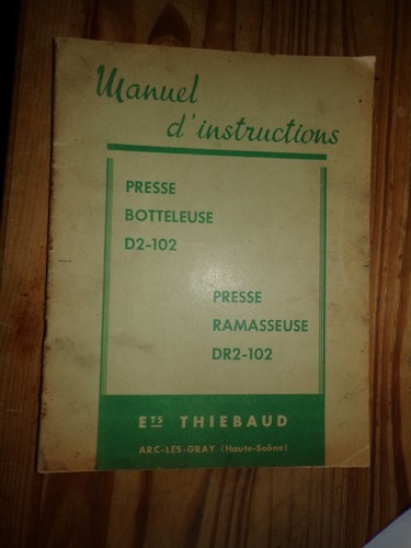 Manuel instructions presse - manuel, d'instructions