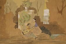 Aquarelle originale ovale