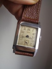 Montre homme vintage art deco tank HUMA "standard"  années 30 NEUVE DE STOCK