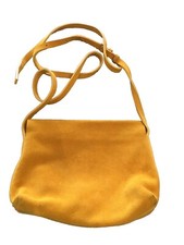 Authentique Sac Daim Moutarde Cos Bandoulière 