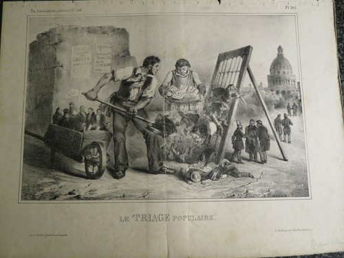 Grandville litho caricature - litho,