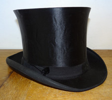 Ancien Chapeau Claque Haut de