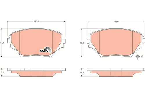 Plaquettes frein gdb3251 - plaquettes,