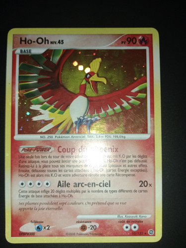 Carte pokémon 10 - ho-oh, 10/132