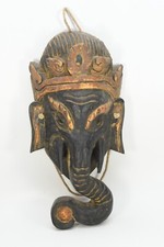 Masque De Mur En Bois Sculpté