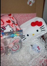  Coffret Hello Kitty Pyjama Pantalon Fille, Trousse, 2 Pince à Cheveux 