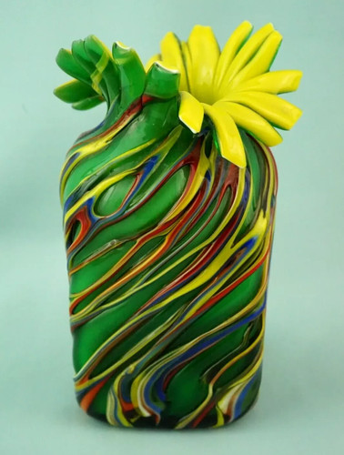 Vase arlequin verre soufflé - vase, arlequin,