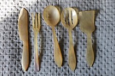 lot de 5 couverts en corne fait main