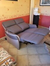 canapé compact 2 places motorisées gris